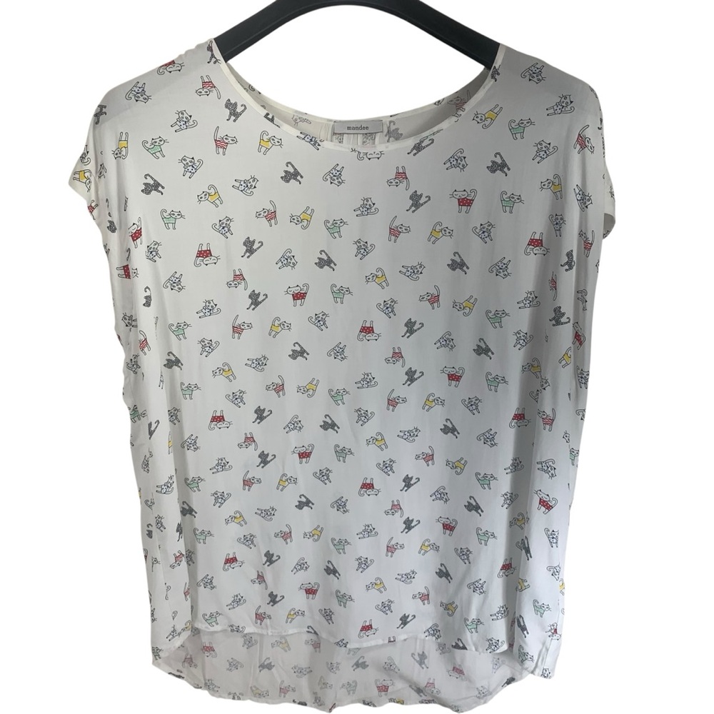MANDEE  plus size Women's White Printed Top size 2x